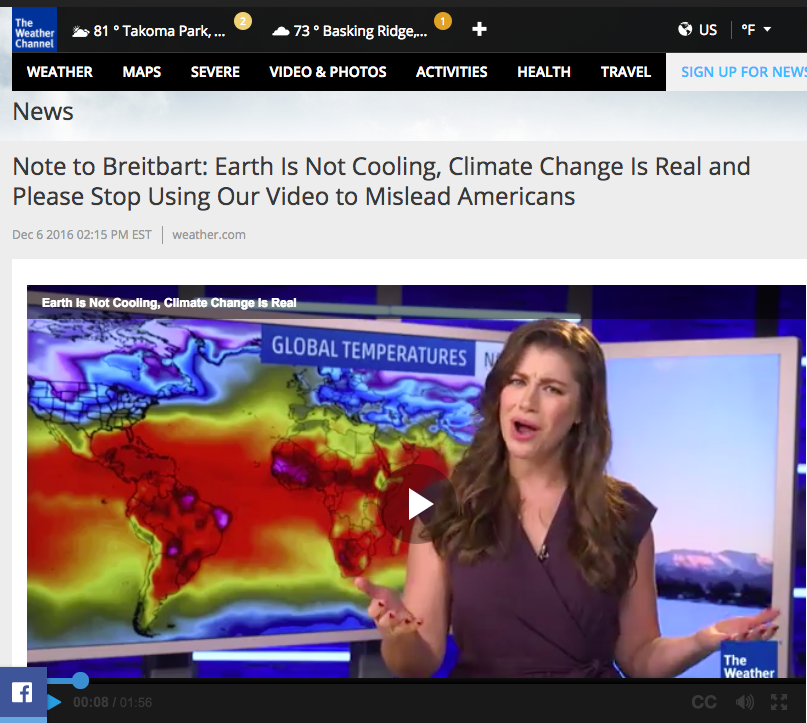 Trustworthy Climate Change News Sources